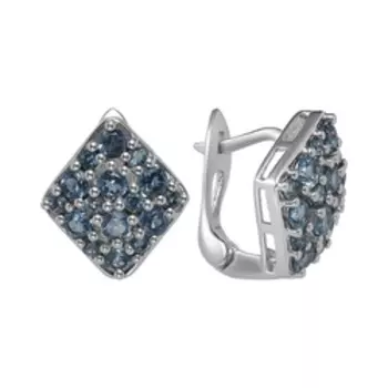Серебряные серьги с топазами Лондон