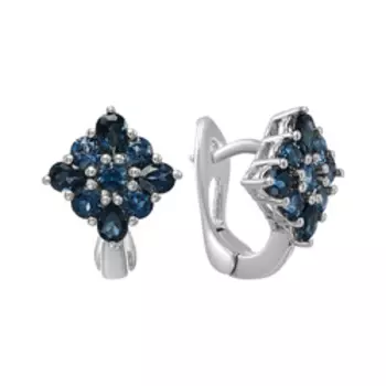 Серебряные серьги с топазами London