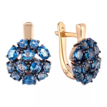 Серебряные серьги с топазами Лондон