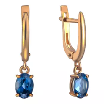 Серебряные серьги с топазами Лондон