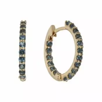 Серебряные серьги с топазами Лондон