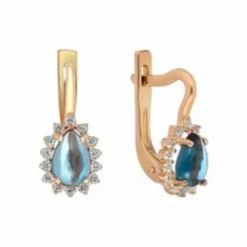 Серебряные серьги с топазами london