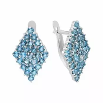 Серебряные серьги с топазами london