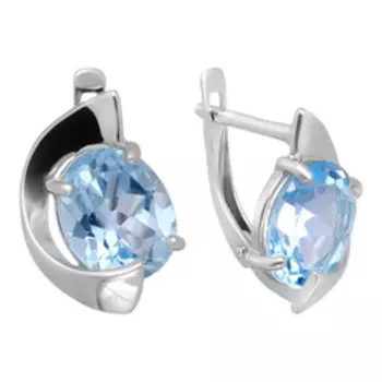 Серебряные серьги с топазами Sky
