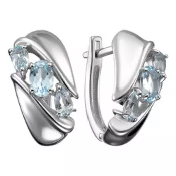 Серебряные серьги с топазами Sky