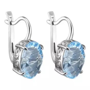Серебряные серьги с топазами Sky