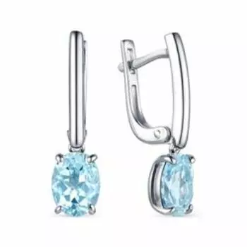 Серебряные серьги с топазами Sky Blue