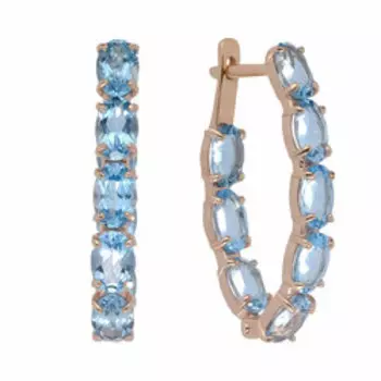 Серебряные серьги с топазами Swiss