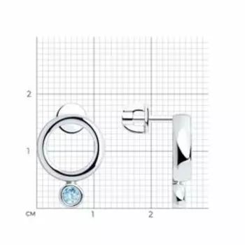 Серьги из серебра с топазами