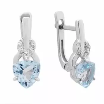 Серебряные серьги с топазом