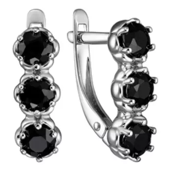 Серебряные серьги с турмалинами