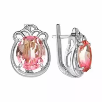 Серебряные серьги с турмалинами