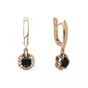 Серебряные серьги с турмалинами "Цветы"