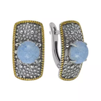 Серебряные серьги с виоланами