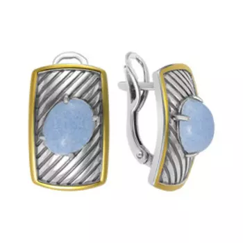 Серебряные серьги с виоланом