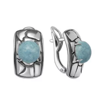 Серебряные серьги с виоланом