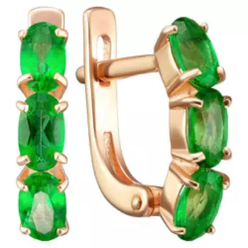 Серебряные серьги с зелеными топазами