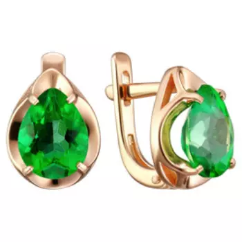 Серебряные серьги с зелеными топазами