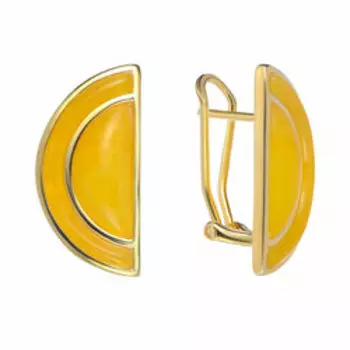 Серебряные серьги с желтыми жадеитами