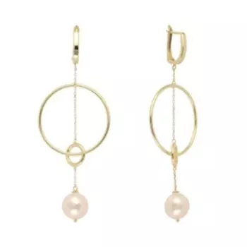 Серебряные серьги с жемчугом