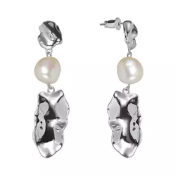 Серебряные серьги с жемчугом