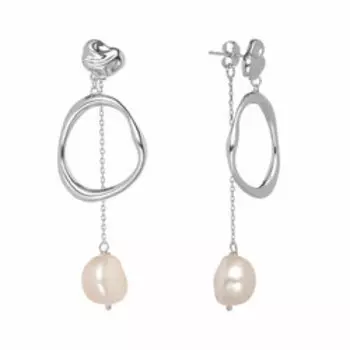 Серебряные серьги с жемчугом