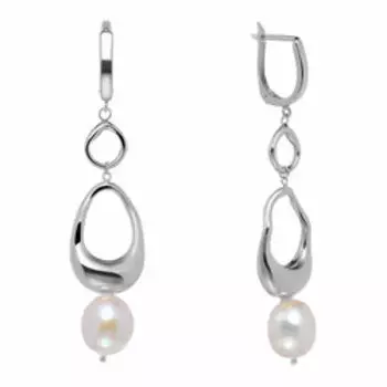 Серебряные серьги с жемчугом