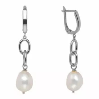 Серебряные серьги с жемчугом