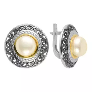 Серебряные серьги с жемчугом