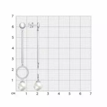 Серебряные серьги с жемчугом