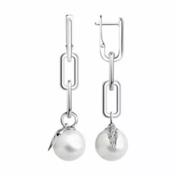 Серебряные серьги с жемчугом