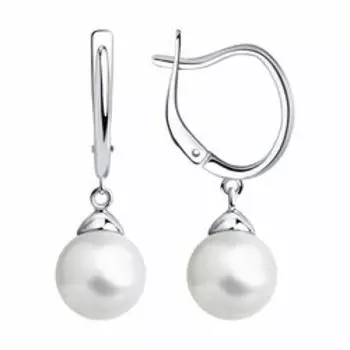 Серебряные серьги с жемчугом