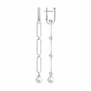 Серебряные серьги с жемчугом