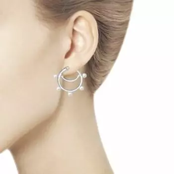 Серебряные серьги с жемчугом