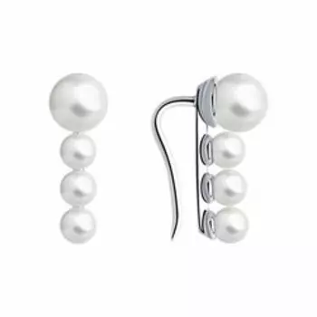 Серебряные серьги с жемчугом