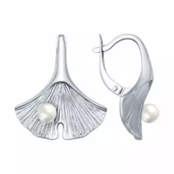 Серебряные серьги с жемчугом