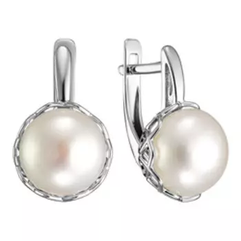 Серебряные серьги с жемчугом