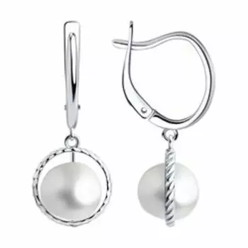 Серебряные серьги с жемчугом