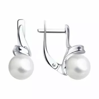 Серебряные серьги с жемчугом