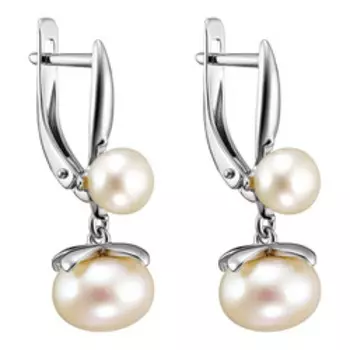 Серебряные серьги с жемчугом