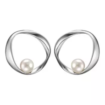 Серебряные серьги с жемчугом