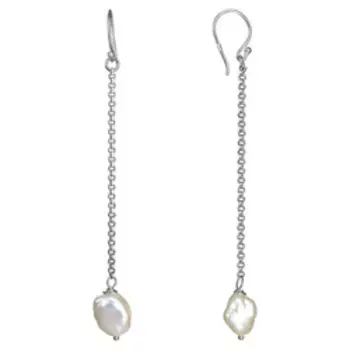 Серебряные серьги с жемчугом