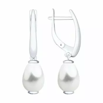 Серебряные серьги с жемчугом