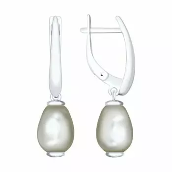 Серебряные серьги с жемчугом