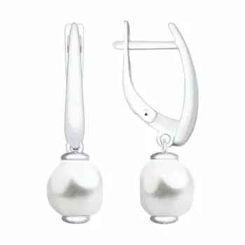 Серебряные серьги с жемчугом