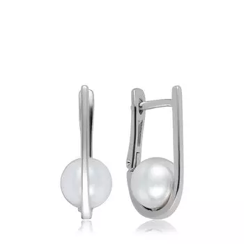 Серебряные серьги с жемчугом