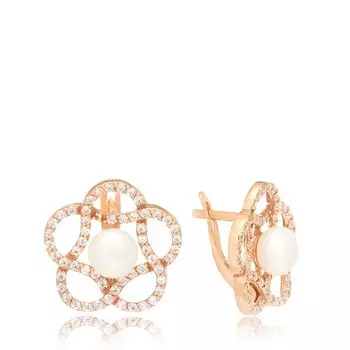 Серебряные серьги с жемчугом