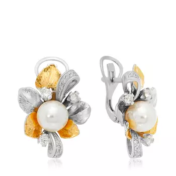 Серебряные серьги с жемчугом