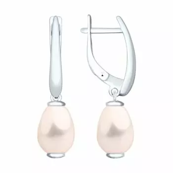 Серебряные серьги с жемчугом