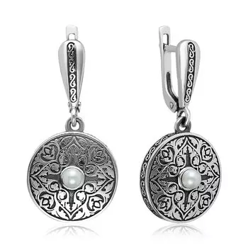 Серебряные серьги с жемчугом